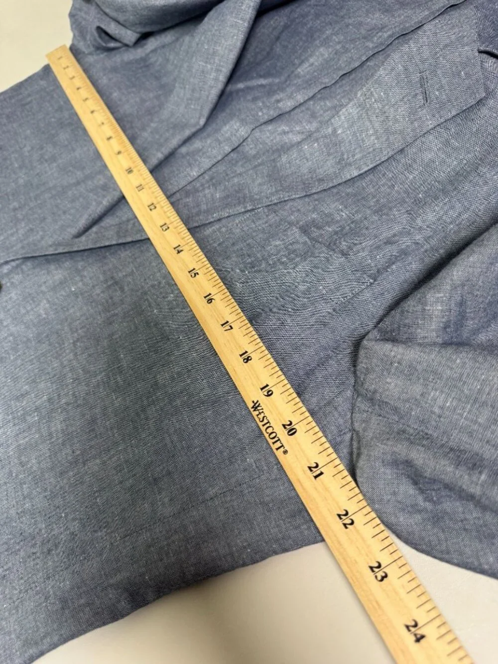 J.Crew Ludlow Blazer Blue Men 42R Cotton Linen Unlined Lightweight Unstructured